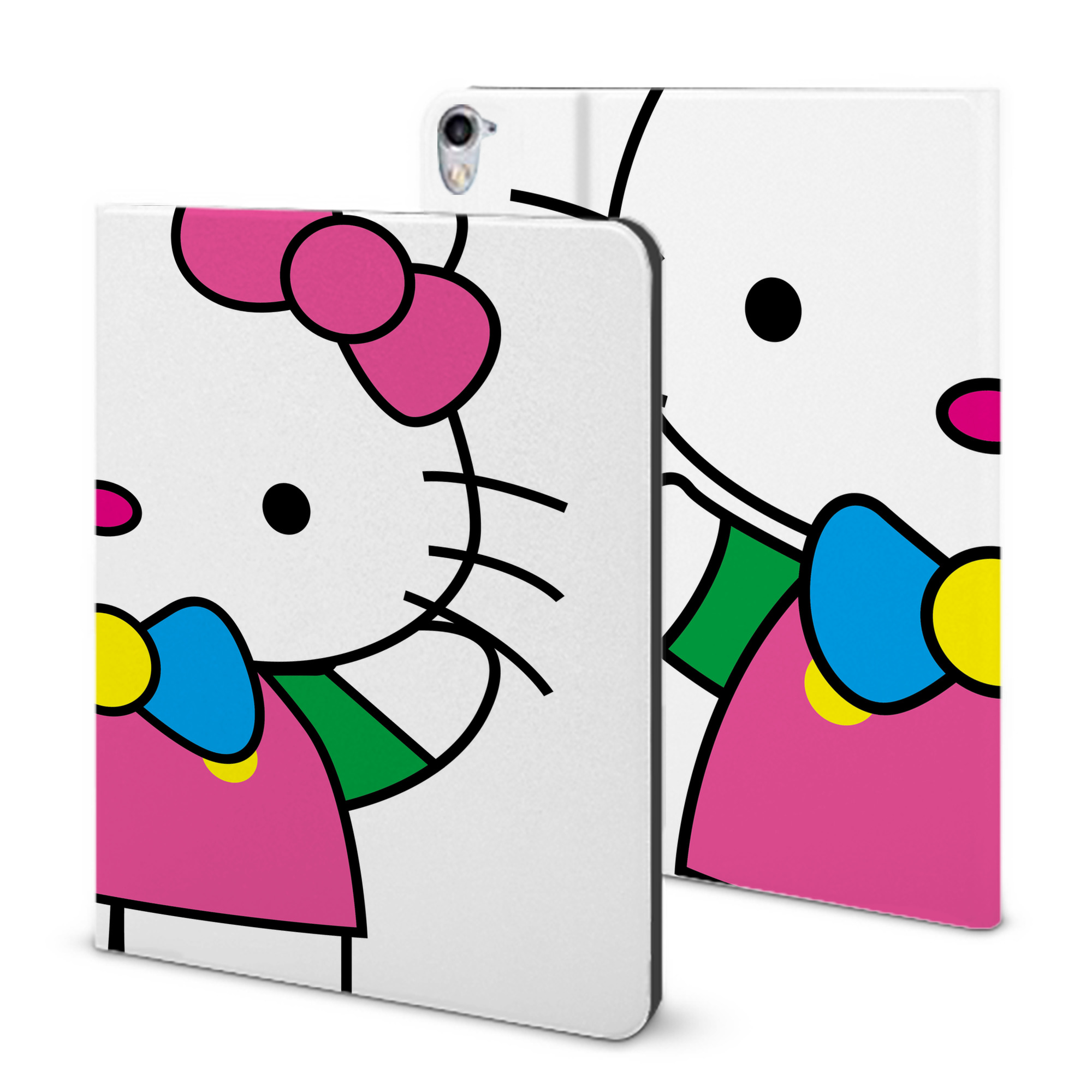 （画像用） Hello Kitty ハローキティ IPad ケース ブック型 PUレザー TPU 耐衝撃 軽量 薄型 ペン収納なし 全面保護 IPad 各モデル対応